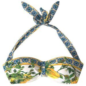 Dolce & Gabbana Multicolor Majolica Swimwear Two Piece Bikini Set